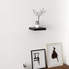 Minar Gizli Tutuculu Duvar Rafı 23 cm - P.Siyah