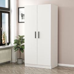 Minar Kale 2 Kapaklı Zincir Dolap - Gardrop - Beyaz