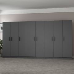 Minar Kale 8 Kapaklı 4 Çekmeceli Dolap Antrasit