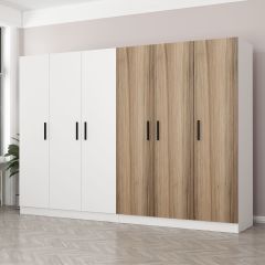 Kale 6 Kapaklı 4 Çekmeceli - Dolap - Beyaz / Dore