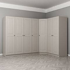 Kale 7 Kapaklı 2 Çekmeceli Köşe Dolap Kumtaşı Mebran İlkbahar