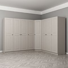 Kale 8 Kapaklı 4 Çekmeceli Köşe Dolap Kumtaşı Mebran İlkbahar