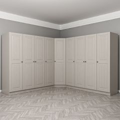 Kale 9 Kapaklı 4 Çekmeceli Köşe Dolap Kumtaşı Mebran İlkbahar