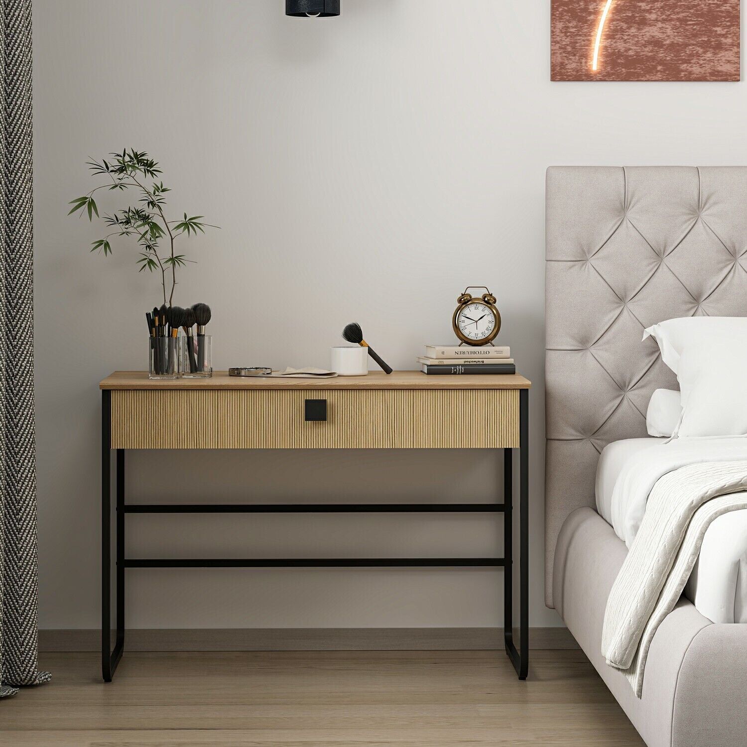 Maren Makyaj Masası Cnc Metal Ayak-Sepet-G.Yunus