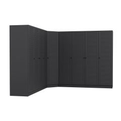 Kale 9 Kapaklı 4 Çekmeceli Köşe Dolap Antrasit Mebran Panjur