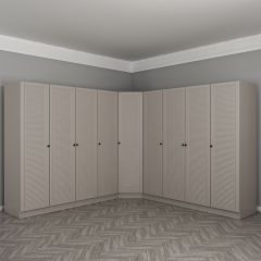 Kale 9 Kapaklı 4 Çekmeceli Köşe Dolap Kumtaşı Mebran Panjur