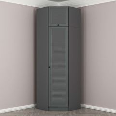 Kale 1 Kapaklı Köşe Dolap Antrasit Mebran Panjur + Yüklük