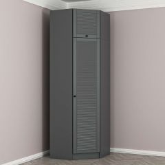 Kale 1 Kapaklı Köşe Dolap Antrasit Mebran Panjur + Yüklük