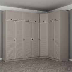 Kale 7 Kapaklı 2 Çekmeceli Köşe Dolap + Yüklük Kumtaşı Mebran Panjur