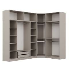 Kale 7 Kapaklı 2 Çekmeceli Köşe Dolap + Yüklük Kumtaşı Mebran Panjur