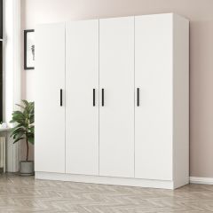 Minar Kale 4 Kapaklı Zincir Dolap - Gardrop - Beyaz