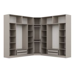 Kale 9 Kapaklı 4 Çekmeceli Köşe Dolap + Yüklük Kumtaşı Mebran Panjur