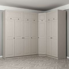 Kale 7 Kapaklı 2 Çekmeceli Köşe Dolap + Yüklük Kumtaşı Mebran İlkbahar