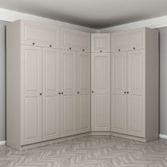 Kale 7 Kapaklı 2 Çekmeceli Köşe Dolap + Yüklük Kumtaşı Mebran İlkbahar