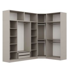 Kale 7 Kapaklı 2 Çekmeceli Köşe Dolap + Yüklük Kumtaşı Mebran İlkbahar