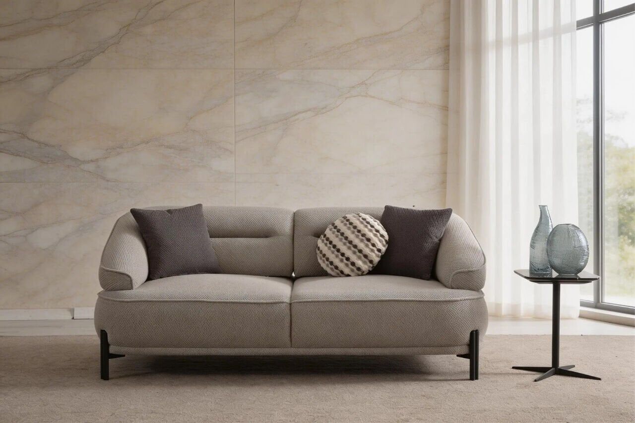 Maren 2'li Koltuk Palma 427 Siyah Ayak