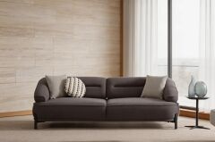 Maren 3'lü Koltuk Palma 431 Siyah Ayak