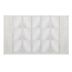 Minar Kale Country 7 Kapak Aynalı 2 Ç Zincir Dolap - E.Beyaz