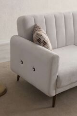 Bona 3'lü Koltuk - Ceviz Ayak