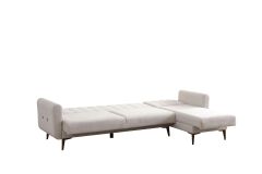 Bona 3+Dinlenme Köşe Takımı Bej Valebo-03 Ceviz Ayak