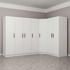 Kale 7 Kapak 2Ç Köşe Zincir Dolap - Beyaz