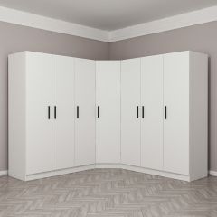 Kale 7 Kapak 4Ç Köşe Zincir Dolap - Beyaz