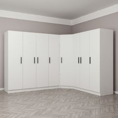 Kale 8 Kapak 4Ç Köşe Zincir Dolap - Beyaz