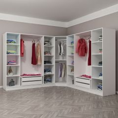 Kale 9 Kapak 4Ç Köşe Zincir Dolap - Beyaz