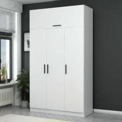 Kale 3 Kapaklı Zincir Dolap-Yüklük - Beyaz