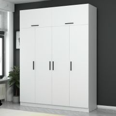 Kale 4 Kapaklı Zincir Dolap-Yüklük - Beyaz