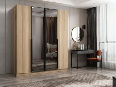 Nisa Plus 4 Kapaklı 2 Çekmece Dolap Dore Plus Dore Reflekte Cam