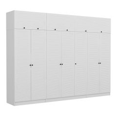 Minar Kale 7 Mebran Panjur Kapaklı 2 Ç Dolap Ve Yüklük Beyaz