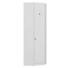 Minar Kale 1 Kapaklı Köşe Dolap Beyaz Mebran Panjur + Yüklük