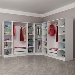 Kale 9 Kapaklı 4Ç Köşe Dolap - Dore