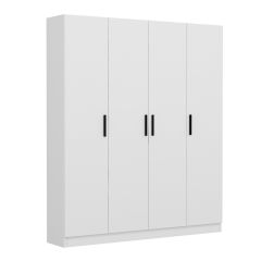 Minar Kale 210 Cm 4 Kapaklı 2B Raf Portmanto Beyaz