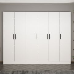 Minar Kale 210 Cm 6 Kapaklı 4B Raf Portmanto Beyaz