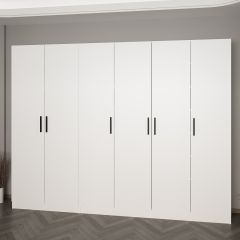 Minar Kale 210 Cm 6 Kapaklı 4B Raf Portmanto Beyaz