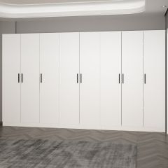 Minar Kale 210 Cm 8 Kapaklı 4B Raf Portmanto Beyaz