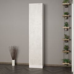 Minar Kale 210 Cm 1 Kapaklı 1B Raf Portmanto Beyaz Eskitme Beyaz