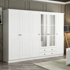 Kale 6 Mebran Kapaklı 2Ç Taçlı Dolap - Beyaz