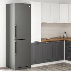 MİNAR 45 CM MUTFAK BOY DOLABI BEYAZ ANTRASİT D45-MCBA1