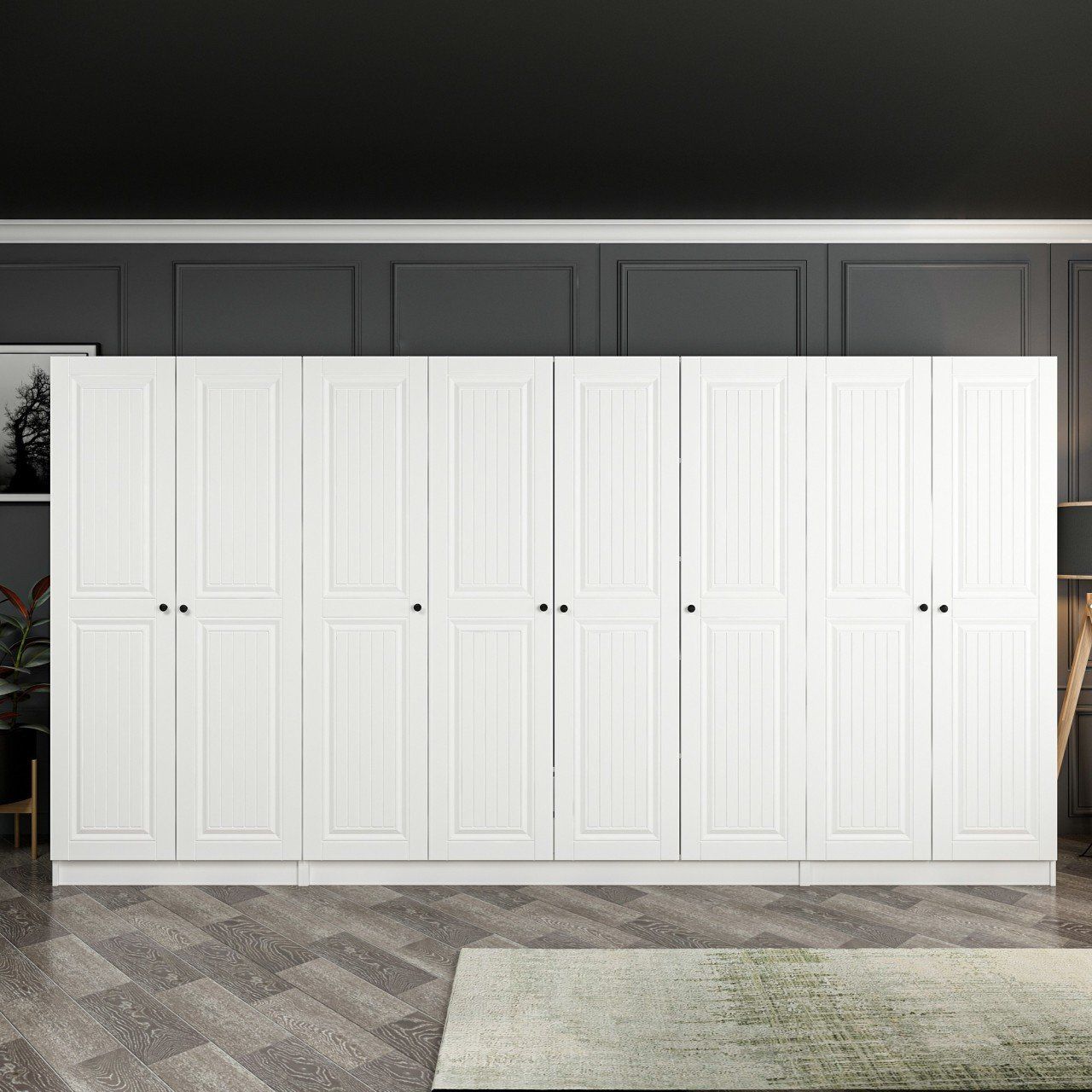 Kale 8 Mebran Kapaklı 2Ç Dolap - Beyaz