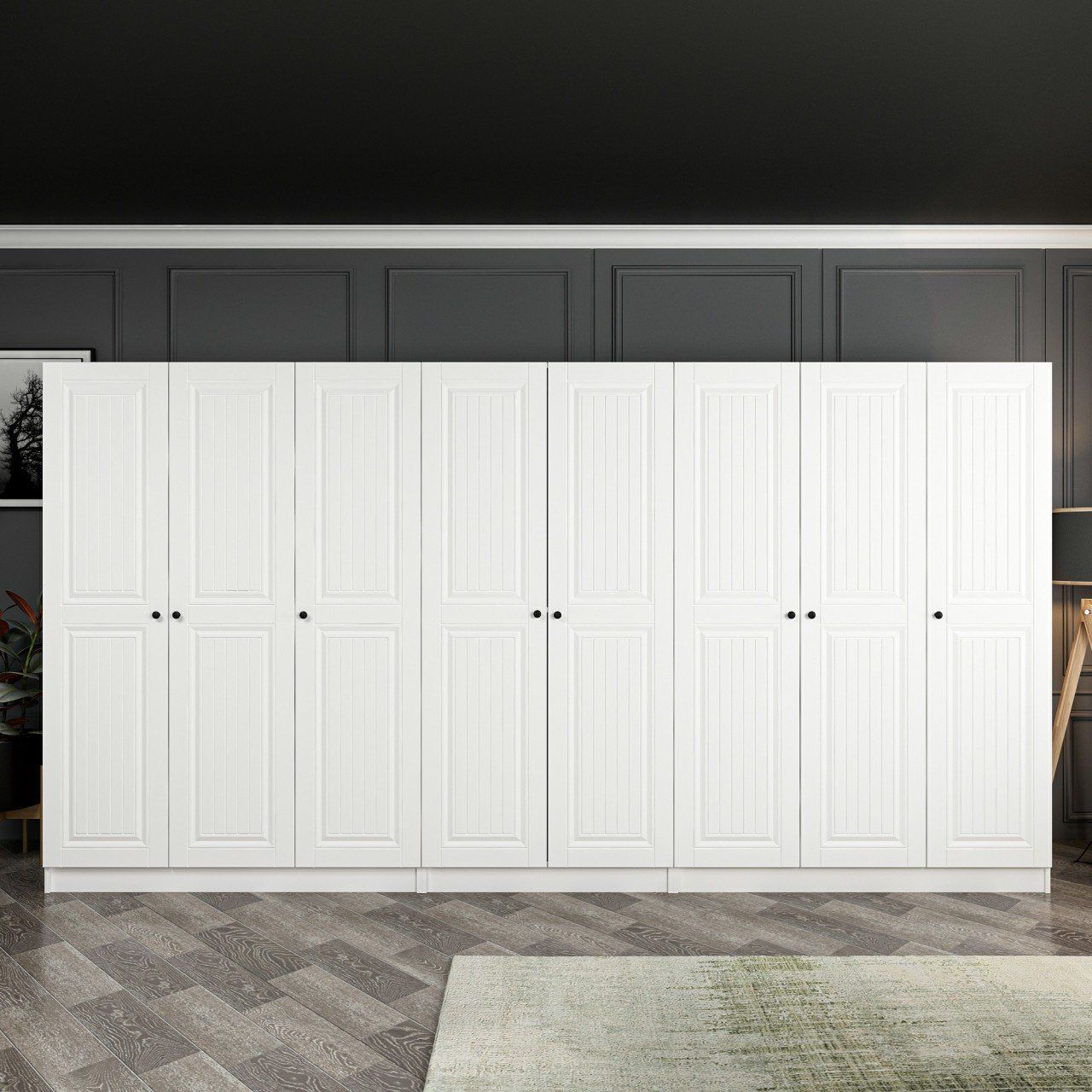 Kale 8 Mebran Kapaklı 4Ç Dolap - Beyaz