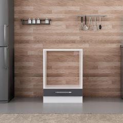 Minar Mutfak Alt Modül 1K 60Cm Ank Dolap Beyaz/Antrasit - A1