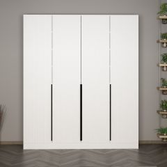 Minar Kale 210 Cm 4 Kapaklı 2B Raf Portmanto Byz Mbr Çizgili Byz