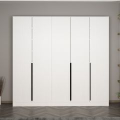 Minar Kale 210 Cm 5 Kapaklı 3B Raf Portmanto Byz Mbr Çizgili Byz