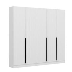 Minar Kale 210 Cm 5 Kapaklı 3B Raf Portmanto Byz Mbr Çizgili Byz