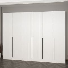 Minar Kale 210 Cm 6 Kapaklı 4B Raf Portmanto Byz Mbr Çizgili Byz