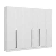 Minar Kale 210 Cm 6 Kapaklı 4B Raf Portmanto Byz Mbr Çizgili Byz