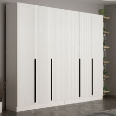 Minar Kale 210 Cm 6 Kapaklı 2B Raf Portmanto Byz Mbr Çizgili Byz